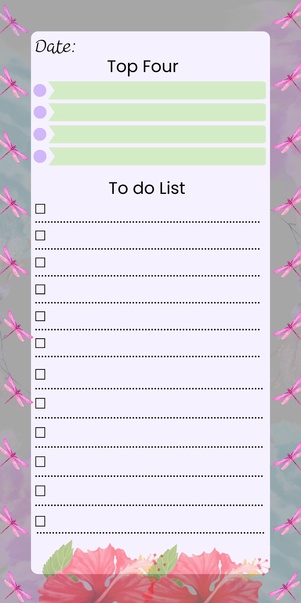 Dragonfly To-Do List