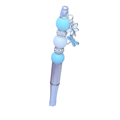 Gorgeous Beadable Ballpoint Pens with Dragonfly Charms
