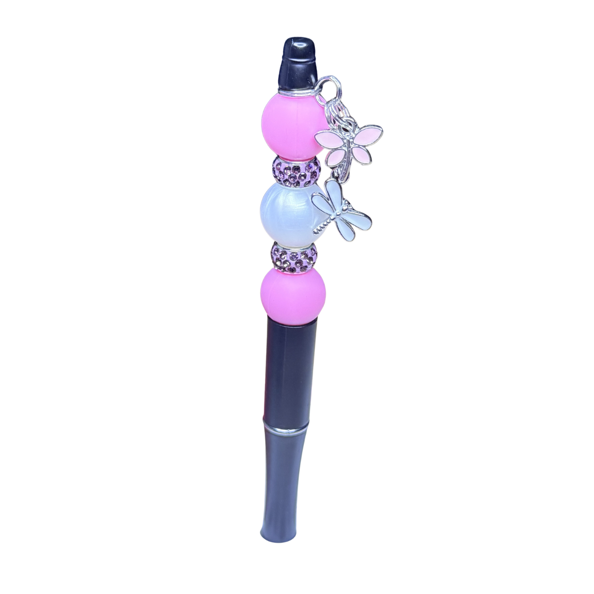 Gorgeous Beadable Ballpoint Pens with Dragonfly Charms