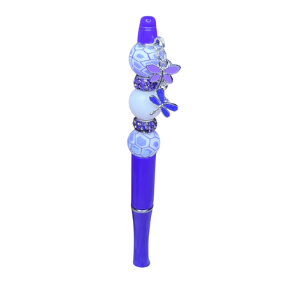 Gorgeous Beadable Ballpoint Pens with Dragonfly Charms