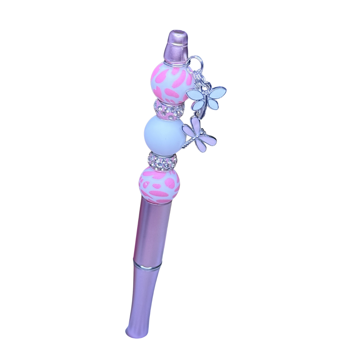 Gorgeous Beadable Ballpoint Pens with Dragonfly Charms