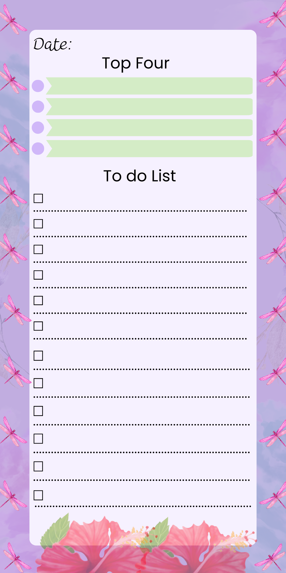 Dragonfly To-Do List