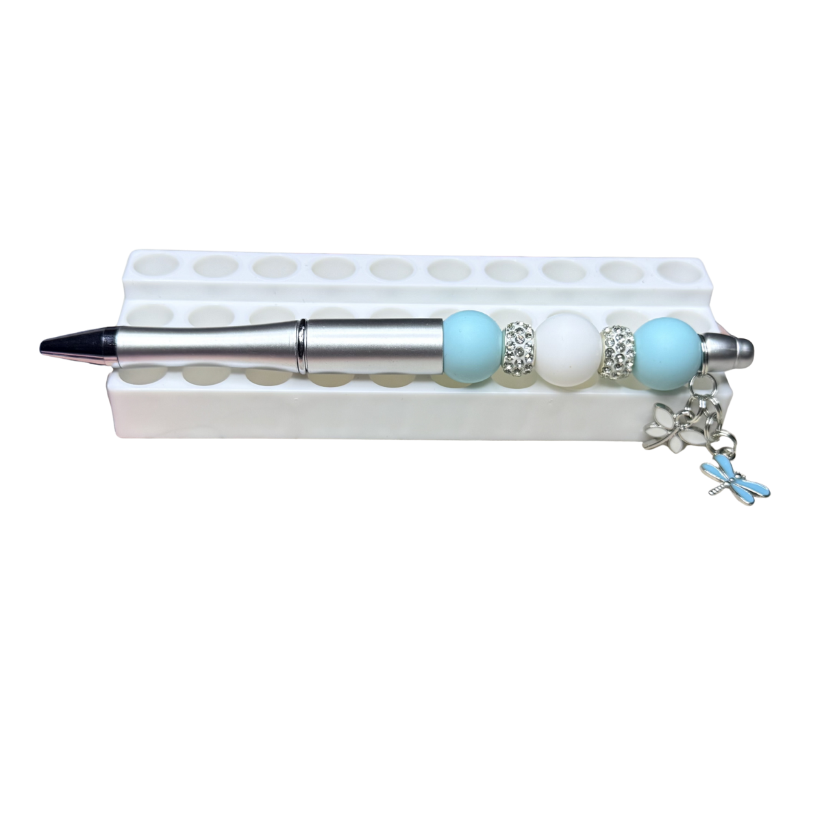 Gorgeous Beadable Ballpoint Pens with Dragonfly Charms