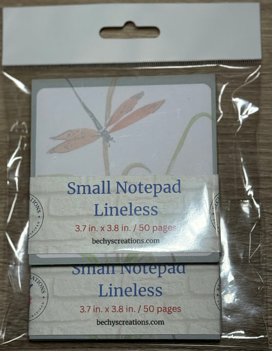 Dragonfly Small Lineless Notepad