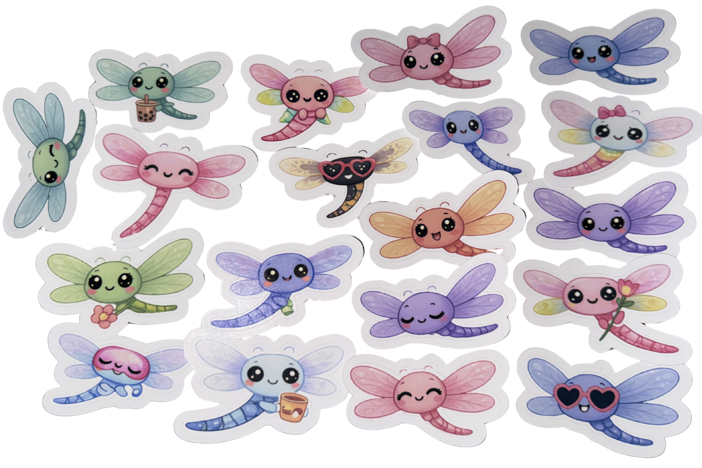 Kawaii Dragonfly Stickers